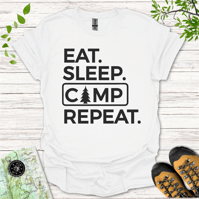 Eat Sleep Camp Repeat T-Shirt