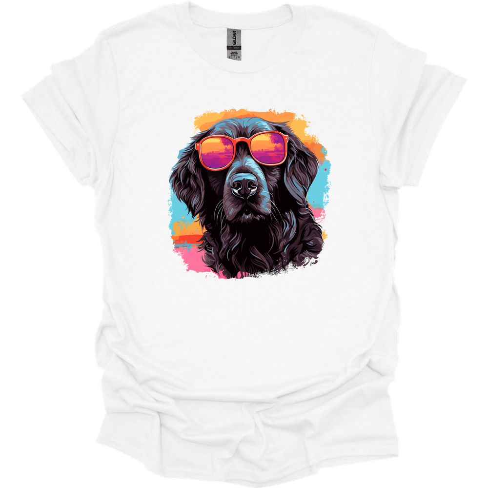 Flat Coated Retriever - Top Dog T-Shirt - White