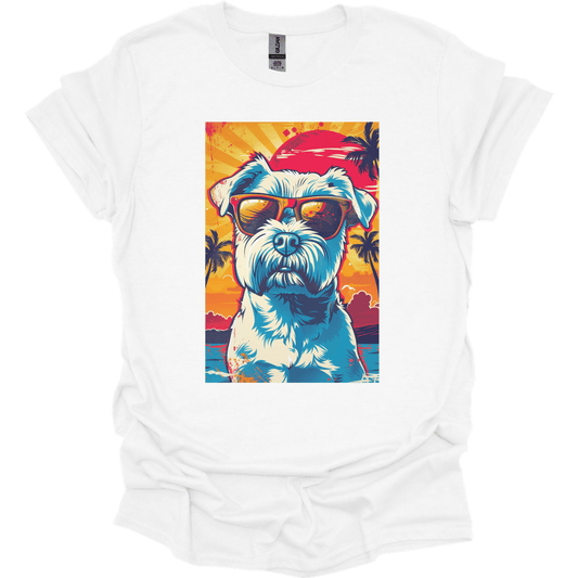 Miniature Schnauzer - Summer Dog T-Shirt - White