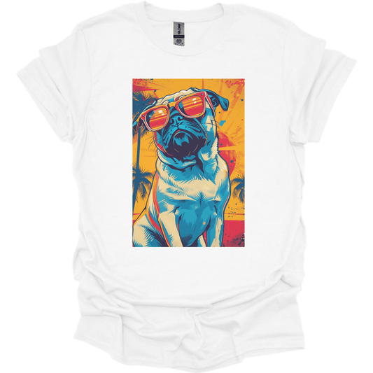 Pug - Summer Dog T-Shirt - White