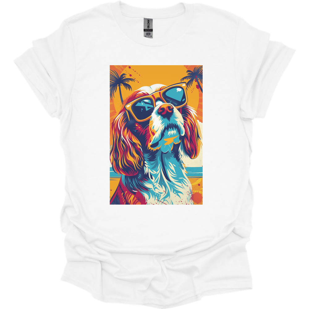 English Springer Spaniel - Summer Dog T-Shirt - White