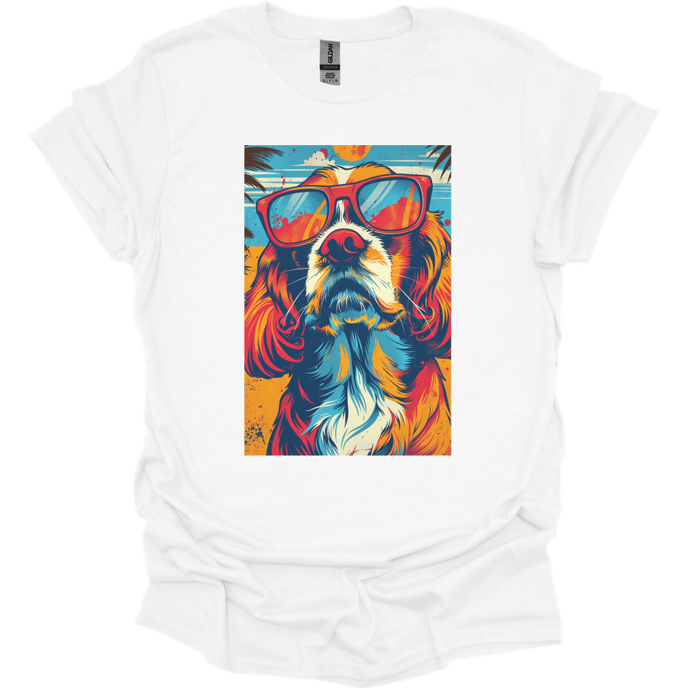Cavalier King Charles Spaniel - Summer Dog T-Shirt - White