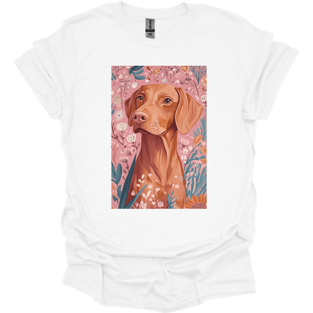 Vizsla - Boho Dog T-Shirt - White