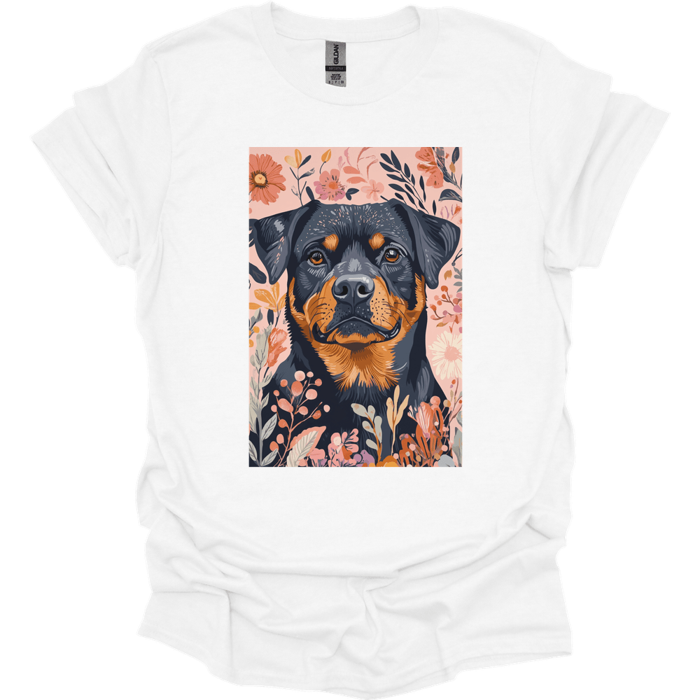 Rottweiler - Boho Dog T-Shirt - White