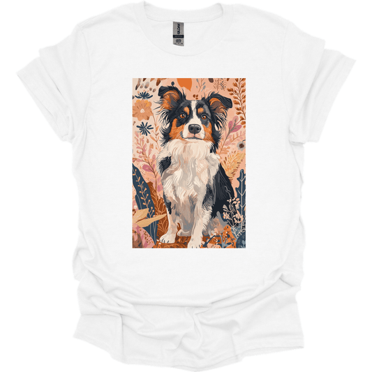 Miniature American Shepherd - Boho Dog T-Shirt - White