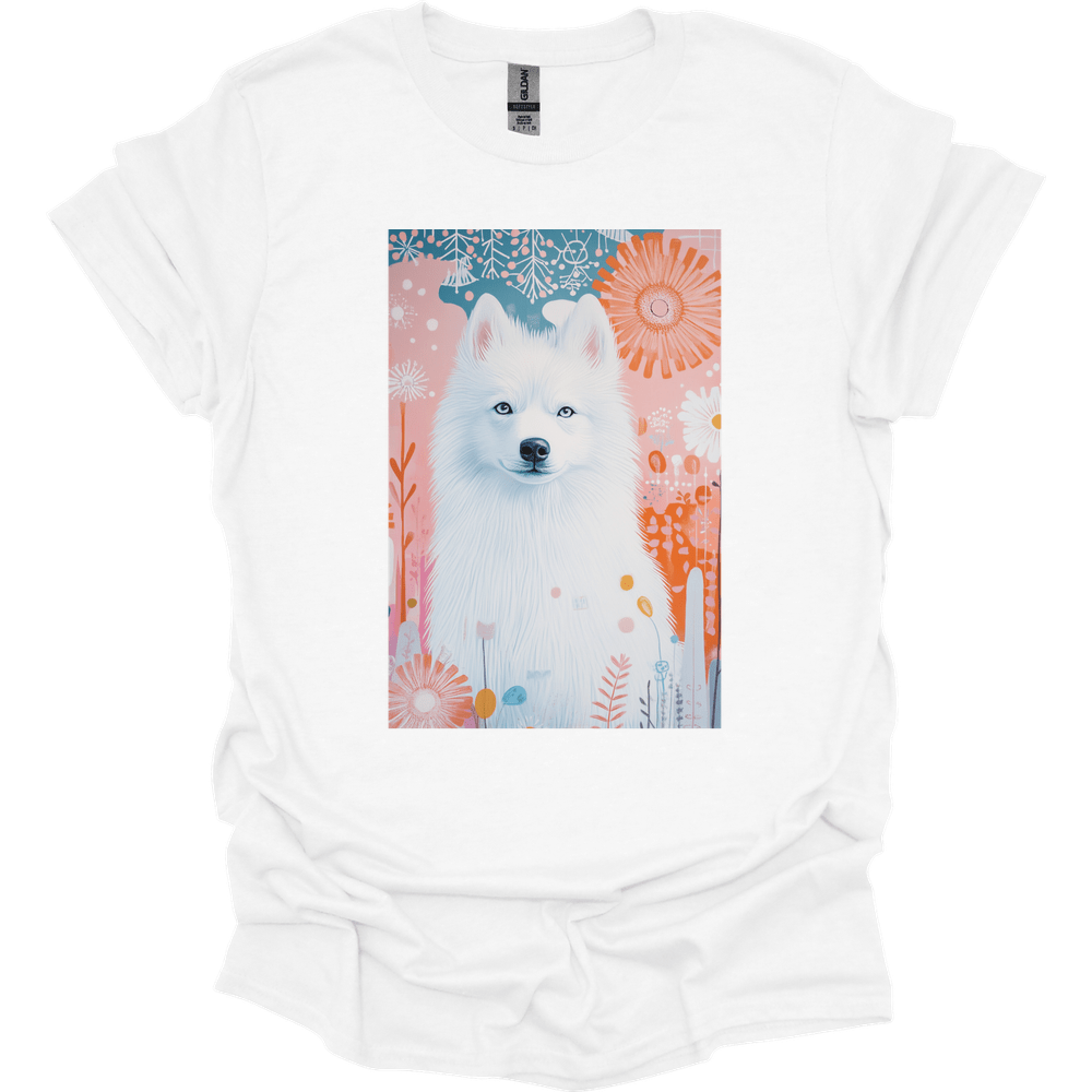 Samoyed - Boho Dog T-Shirt - White