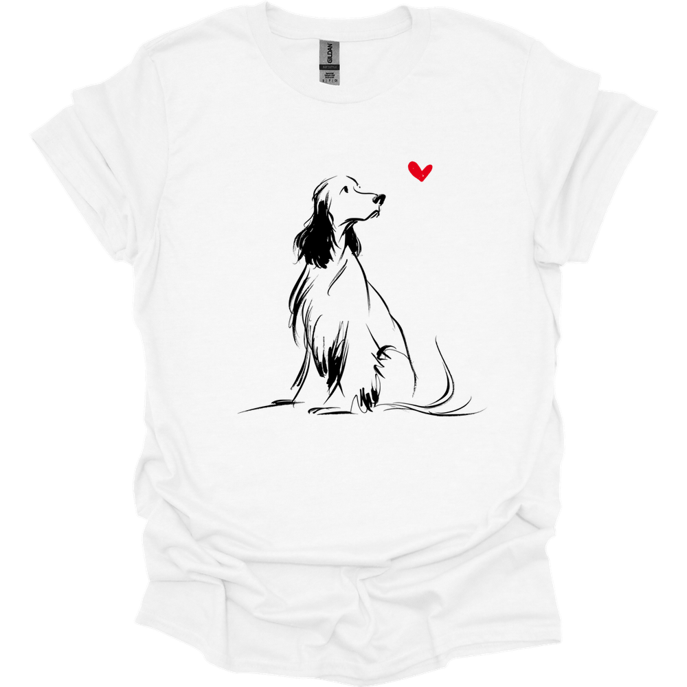 English Springer Spaniel - Sketch Dog T-Shirt - White
