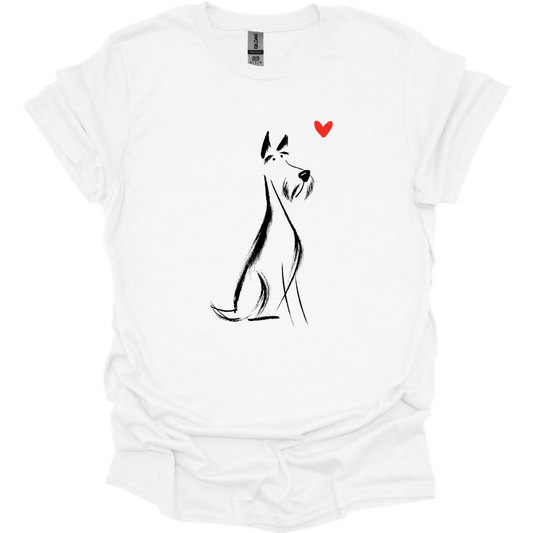 Kerry Blue Terrier - Sketch Dog T-Shirt - White