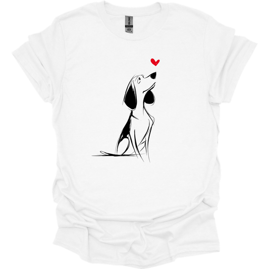 Beagle - Sketch Dog T-Shirt - White