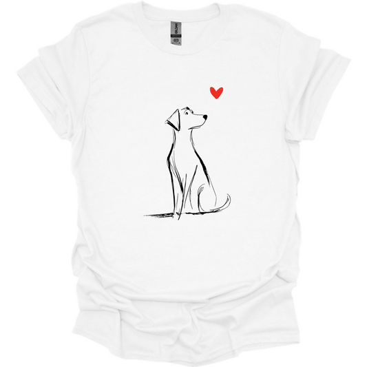 Labrador - Sketch Dog T-Shirt - White