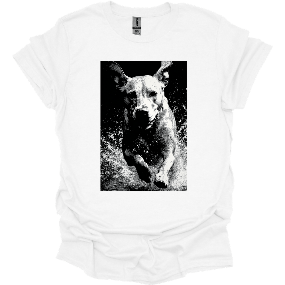 Labrador - Puddle Dog T-Shirt - White