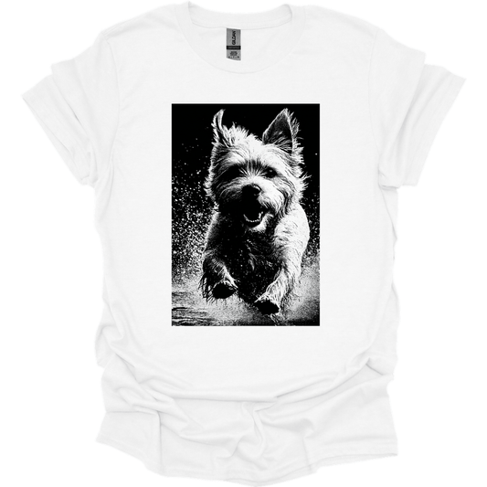 Yorkshire Terrier - Puddle Dog T-Shirt - White