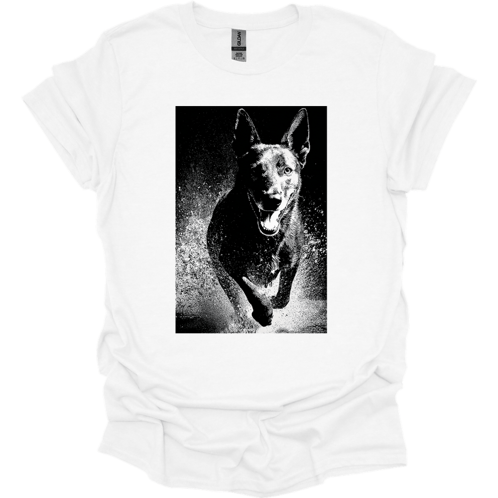 Dutch Shepherd - Puddle Dog T-Shirt - White