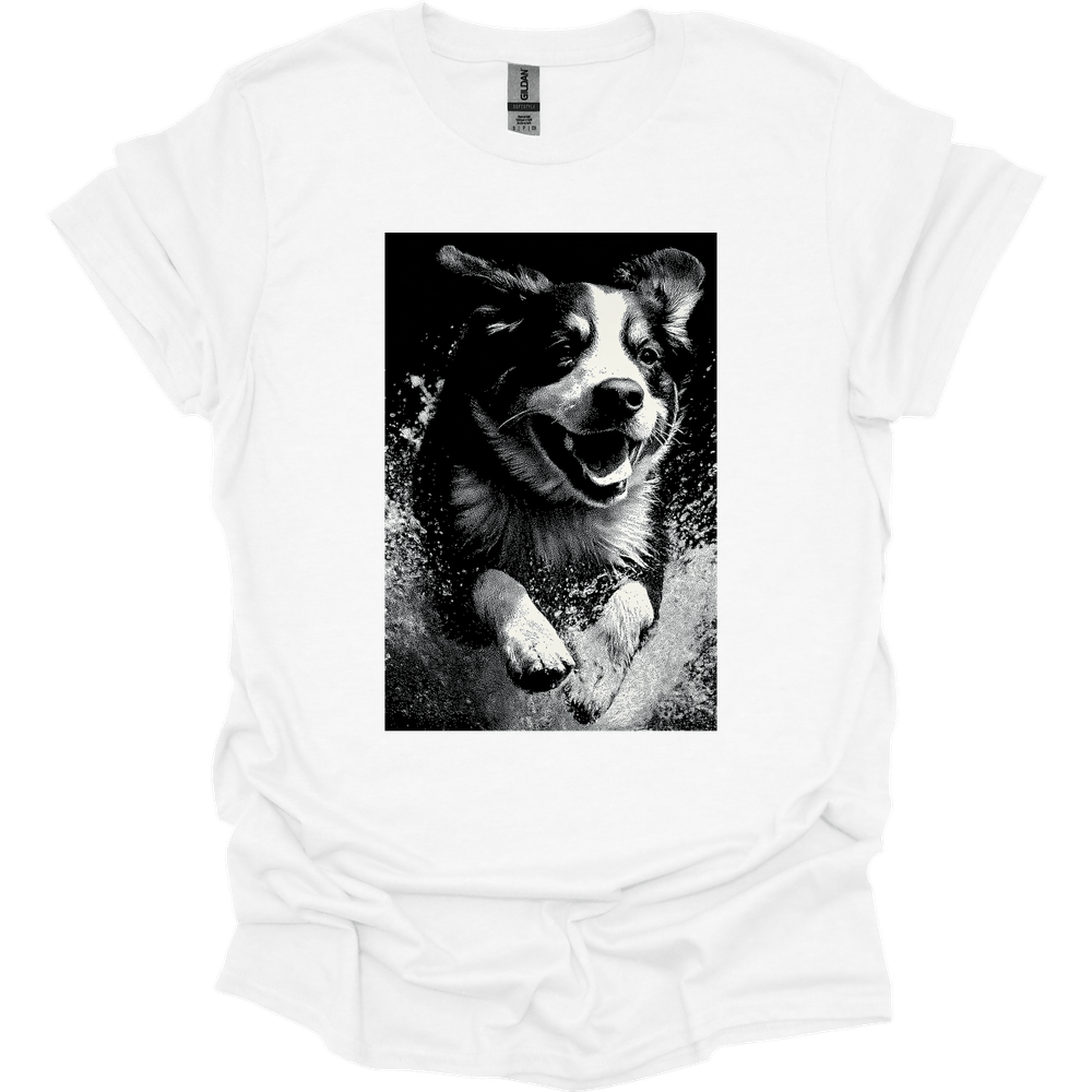 Bernese Mountain Dog - Puddle Dog T-Shirt - White