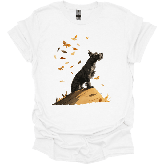 Kerry Blue Terrier - Fall Dog T-Shirt - White