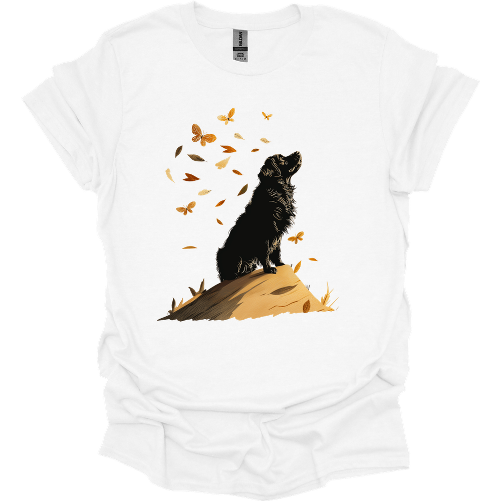 Newfoundland - Fall Dog T-Shirt - White