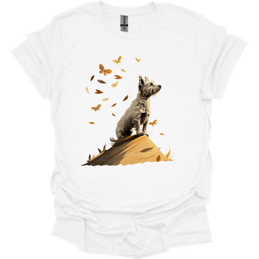 West Highland White Terrier - Fall Dog T-Shirt - White