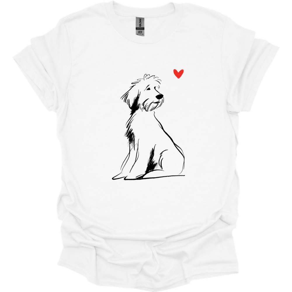 Portuguese Water Dog - Sketch Dog T-Shirt - White
