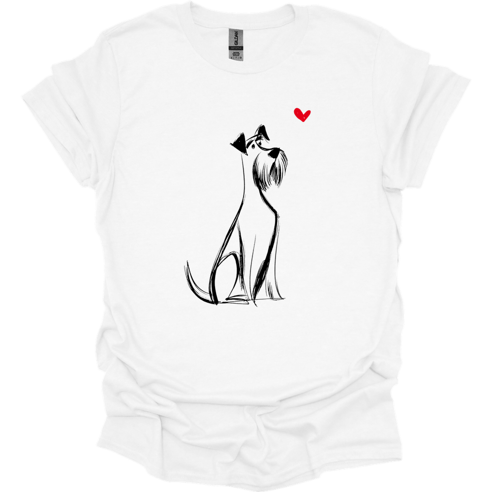 Giant Schnauzer - Sketch Dog T-Shirt - White