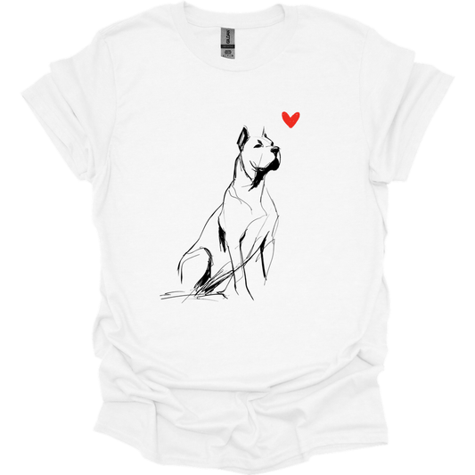 Cane Corso - Sketch Dog T-Shirt - White