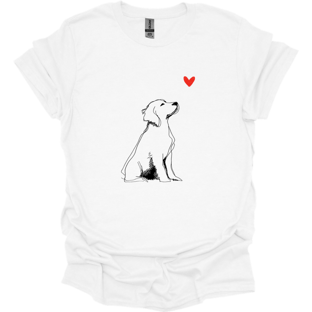Brittany - Sketch Dog T-Shirt - White
