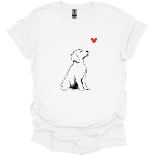Brittany - Sketch Dog T-Shirt - White