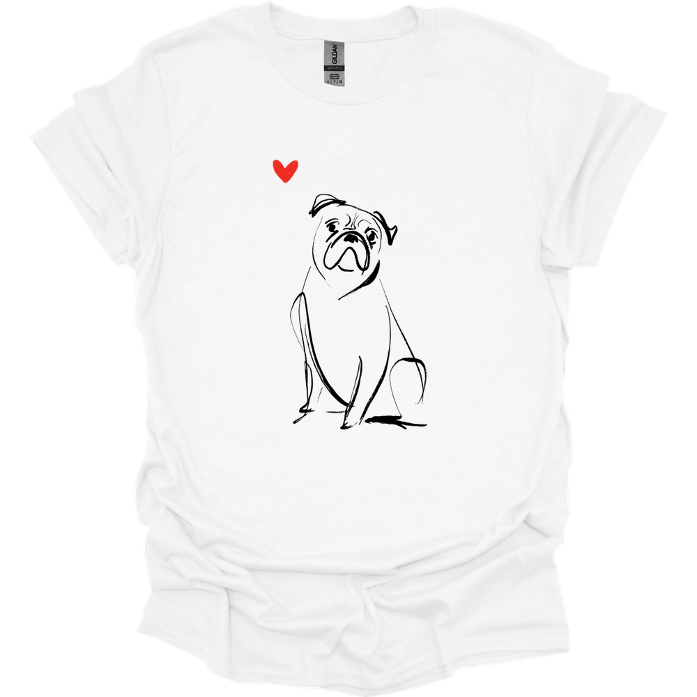 Boxer - Sketch Dog T-Shirt - White
