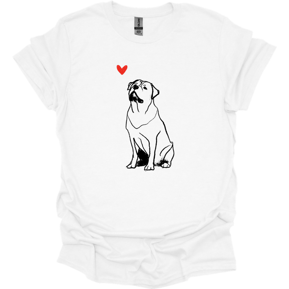 Rottweiler - Sketch Dog T-Shirt - White