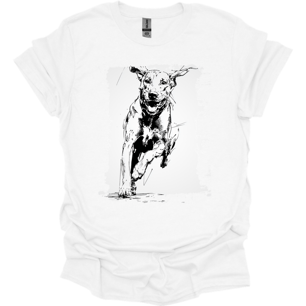 Rhodesian Ridgeback - Running Dog T-Shirt - White