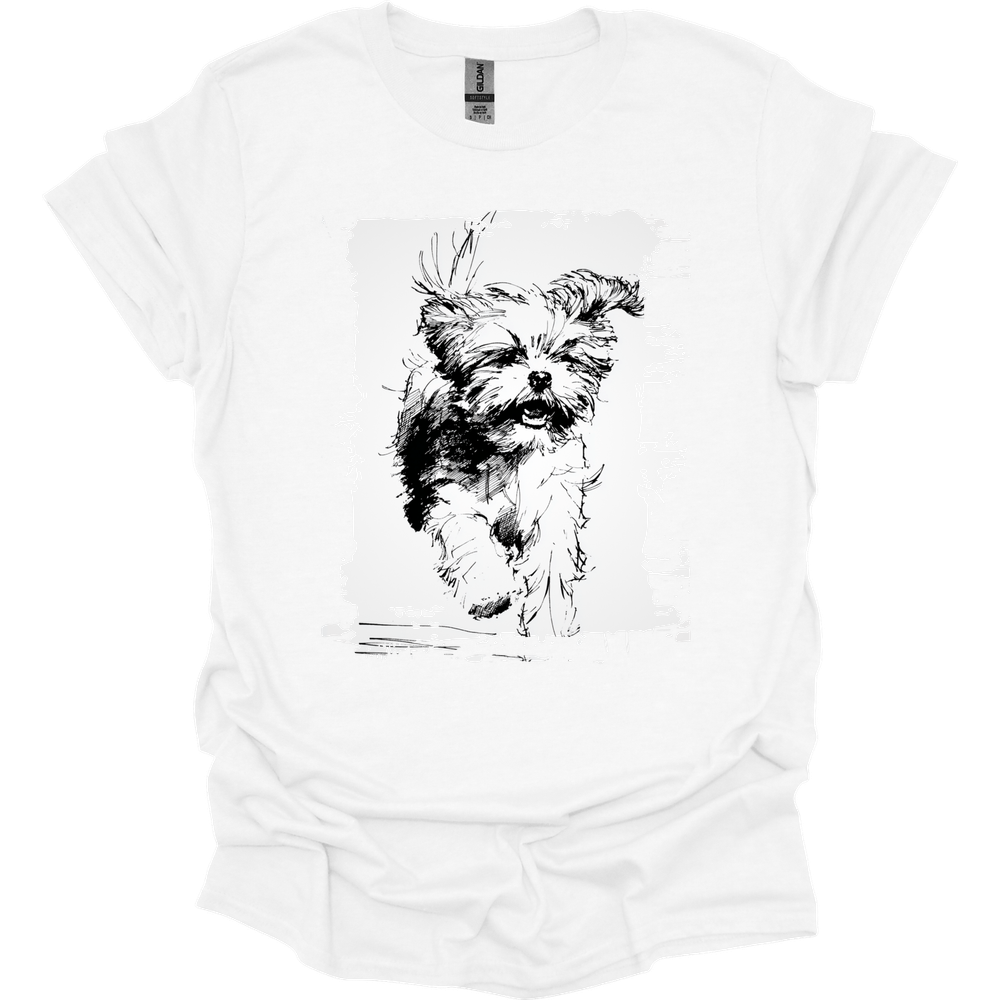 Shih Tzu - Running Dog T-Shirt - White
