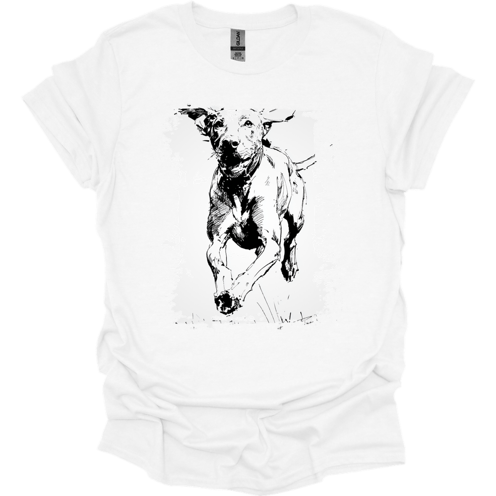 Vizsla - Running Dog T-Shirt - White