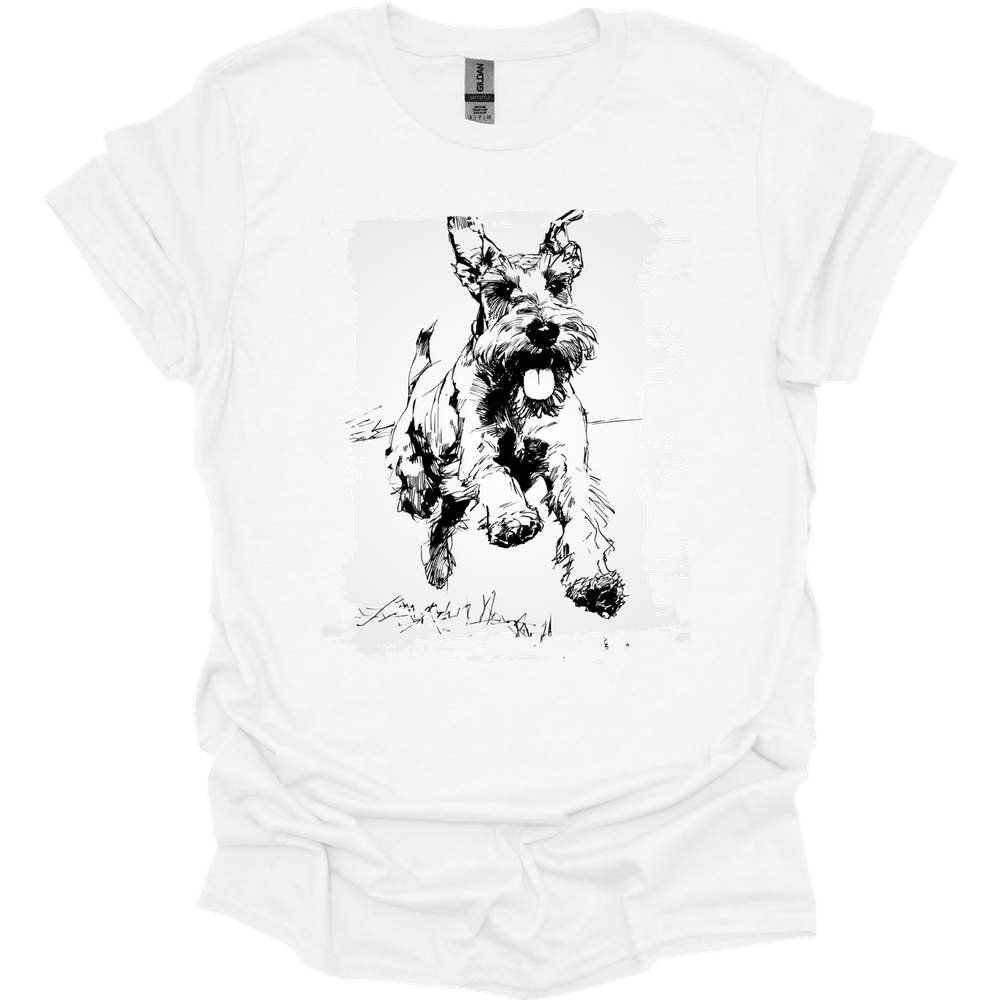Giant Schnauzer - Running Dog T-Shirt - White