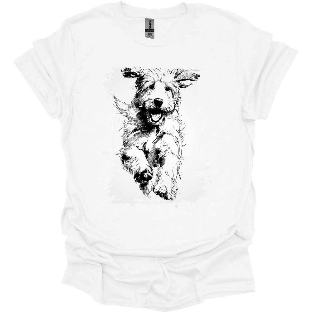 Golden Doodle - Running Dog T-Shirt - White