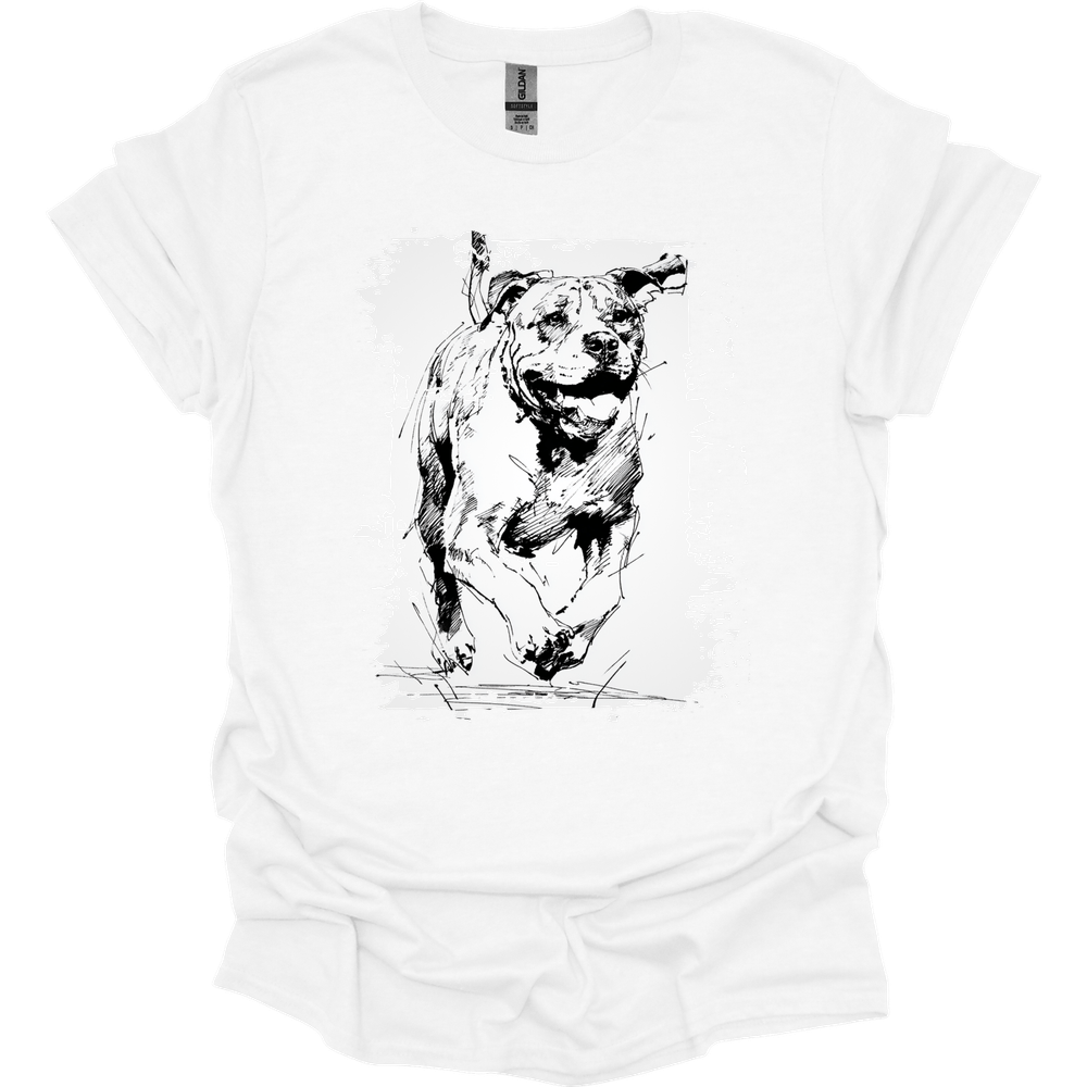 Mastiff - Running Dog T-Shirt - White