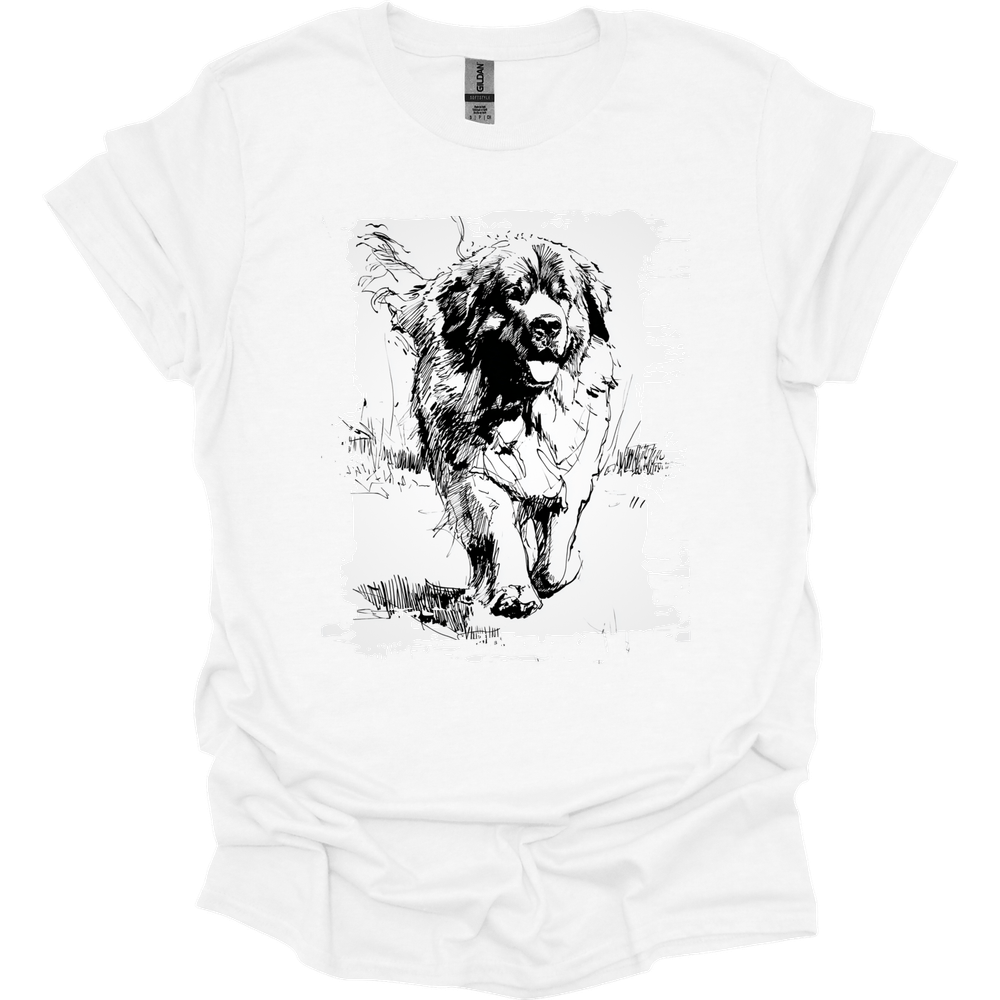 Newfoundland - Running Dog T-Shirt - White