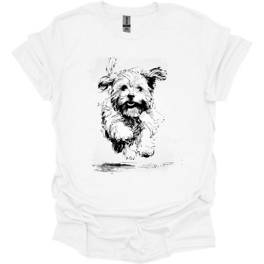 Havanese - Running Dog T-Shirt - White