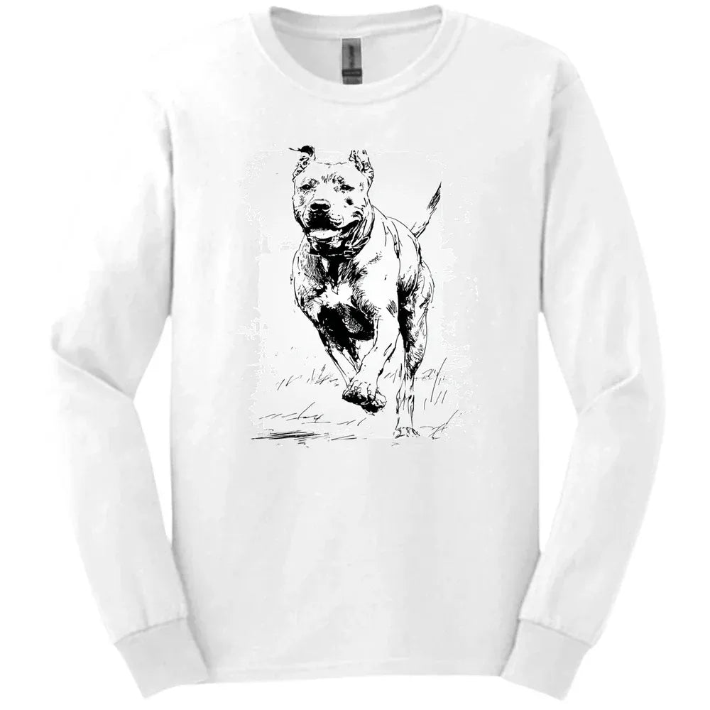 Cane Corso - Running Dog Long Sleeve Tee - White