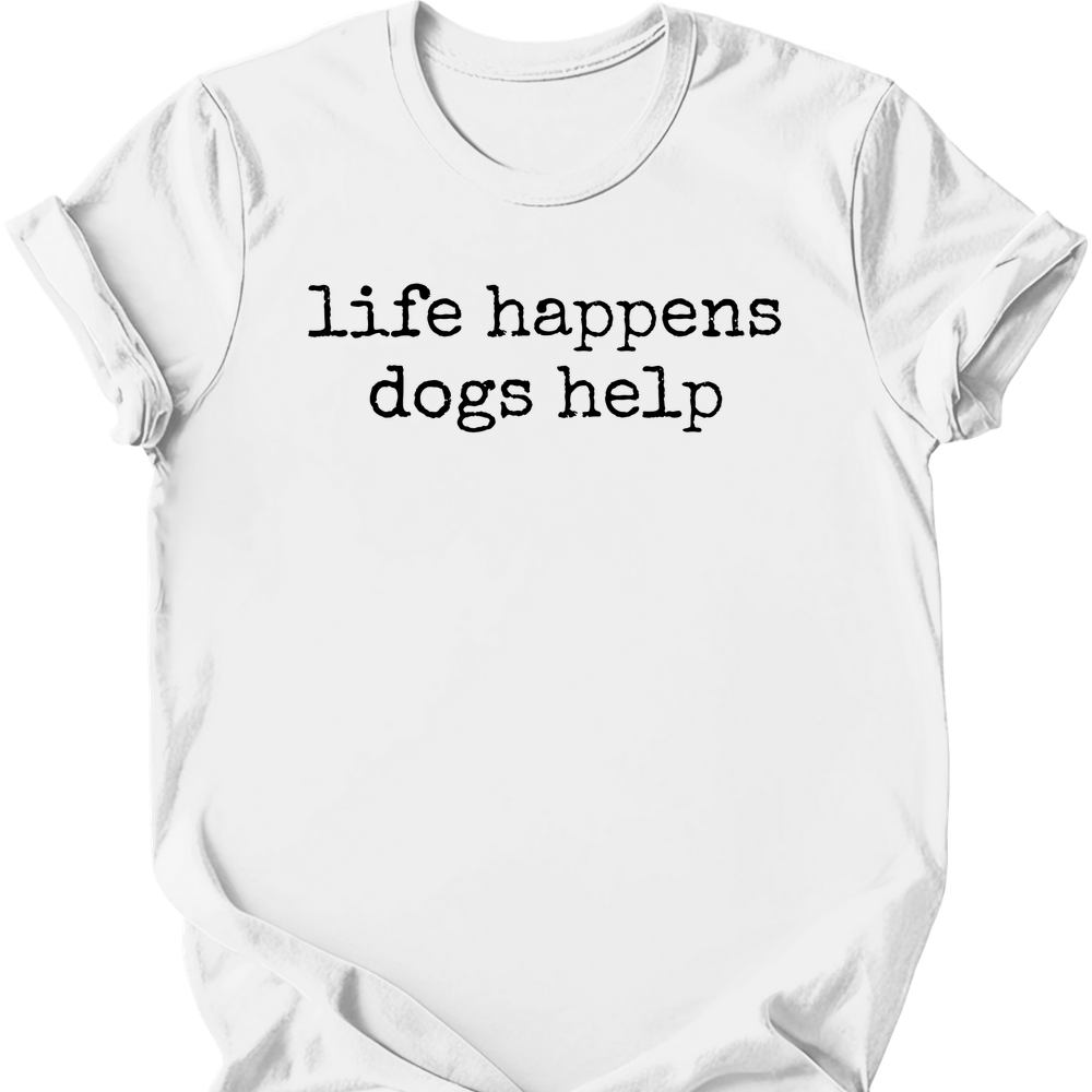Dogs Help T-Shirt - White
