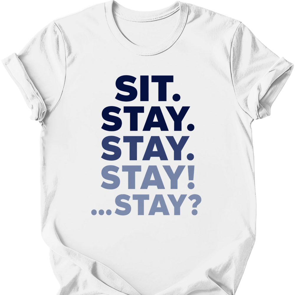Sit Stay T-Shirt - White