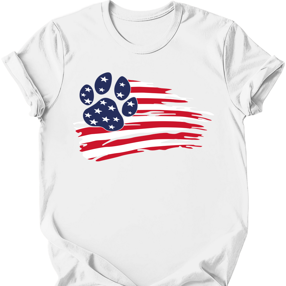 Paws and Stripes T-Shirt - White
