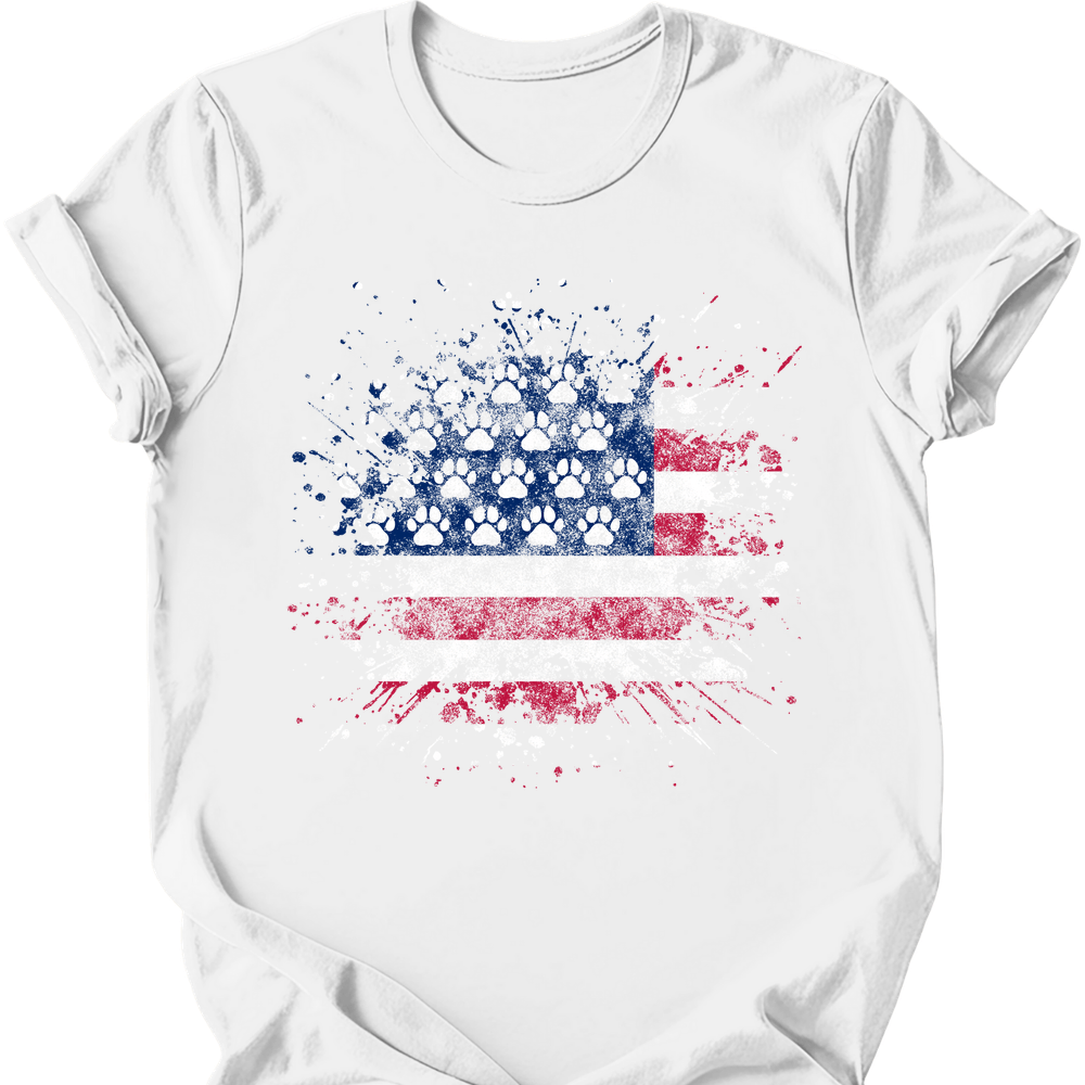 Splatter Flag T-Shirt - White