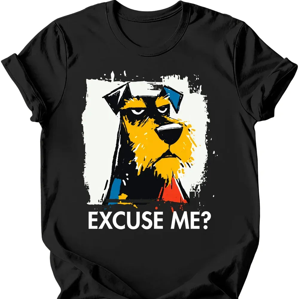 Airedale excuse me tee black