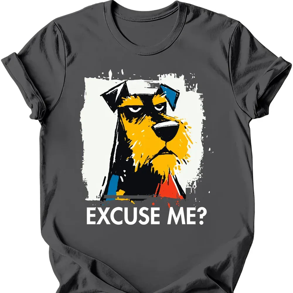 Airedale excuse me tee charcoal