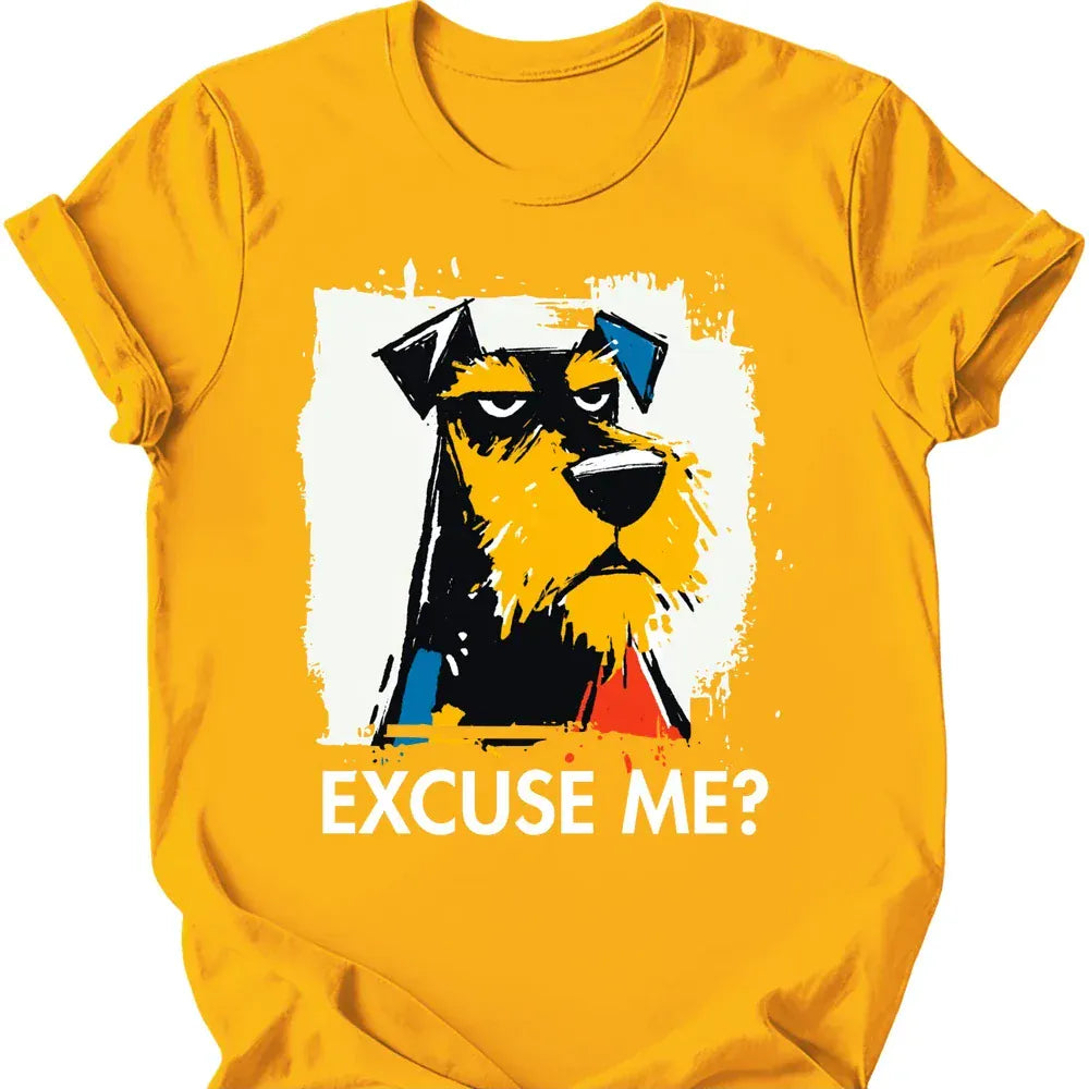 Airedale excuse me tee gold