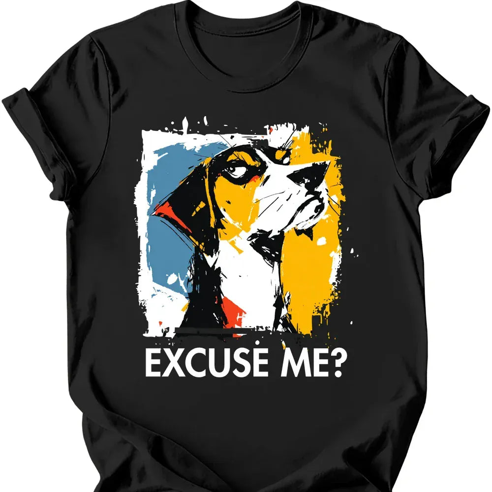 American Foxhound excuse me tee black