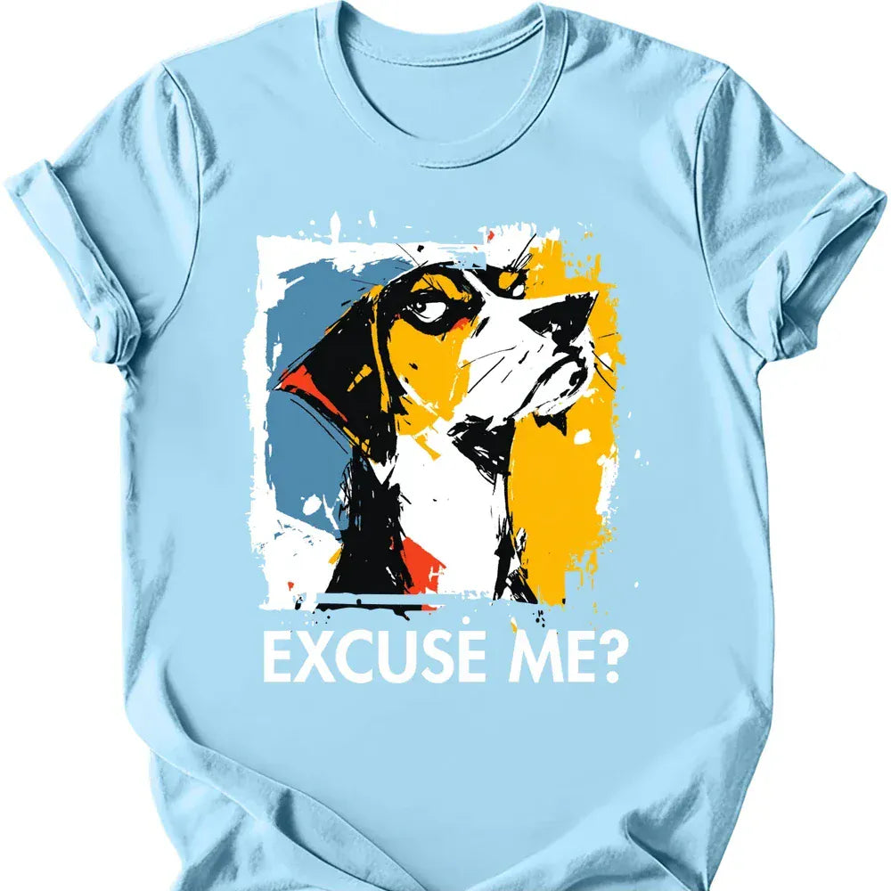 American Foxhound excuse me tee light blue