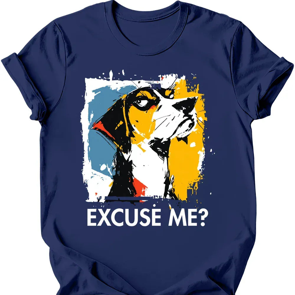 American Foxhound excuse me tee navy