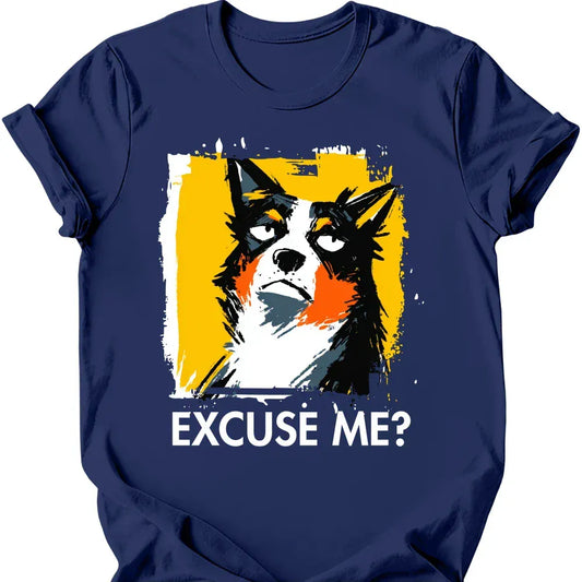 Australian Cattle Dog excuse me tee navy