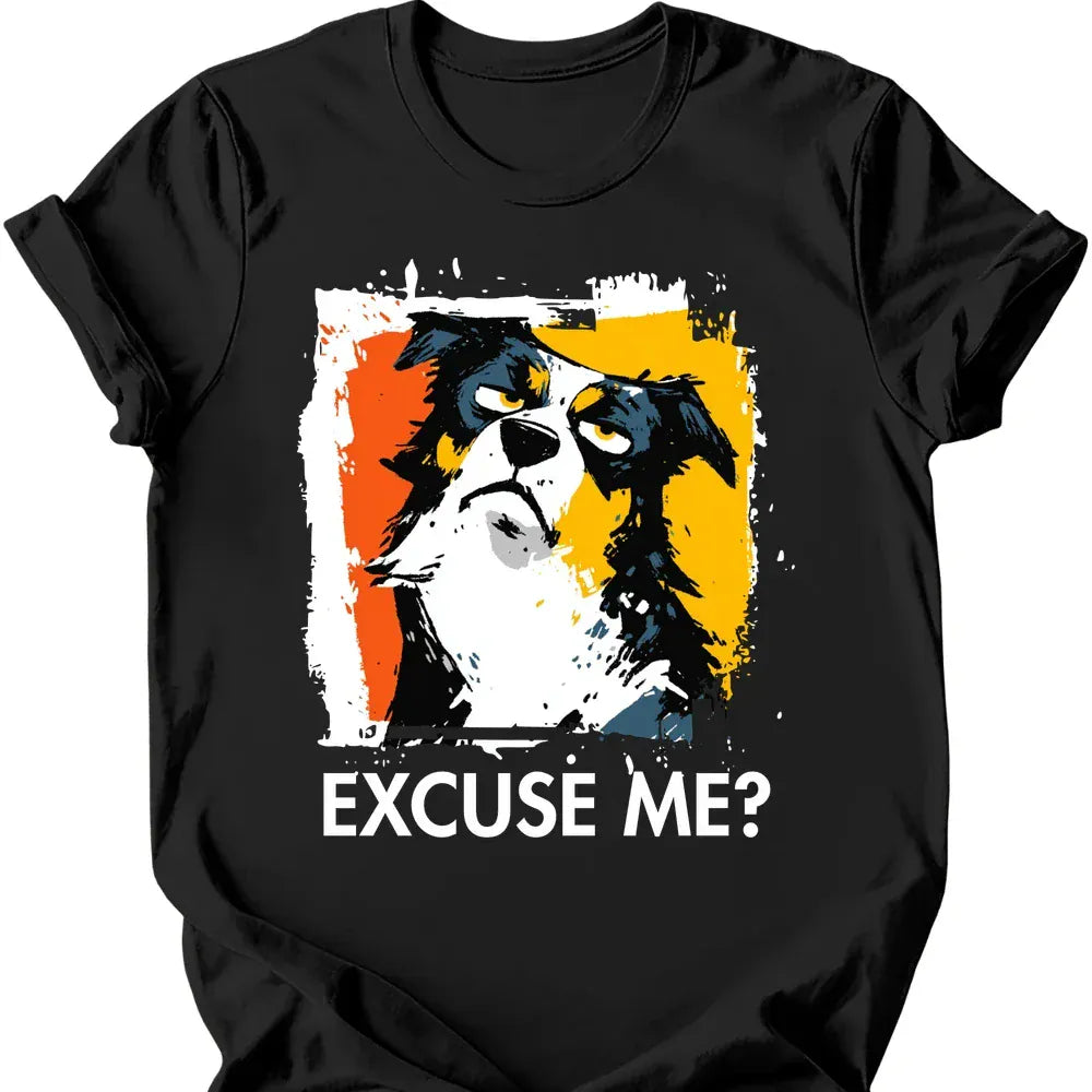 Australian Shepherd excuse me tee black