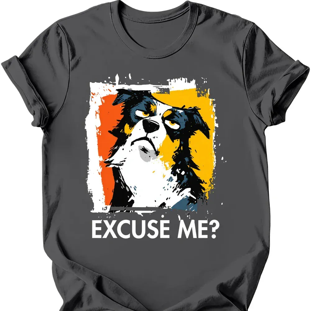 Australian Shepherd excuse me tee charcoal